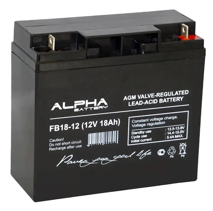 Аккумулятор 12 В, 18 Ач, Alfa Battery FB 18-12