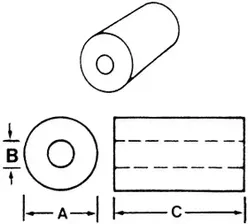 FB-31-5621, Ferrite bead 300Ohm @ 100MHz, For Cable Size 6.35 mm
