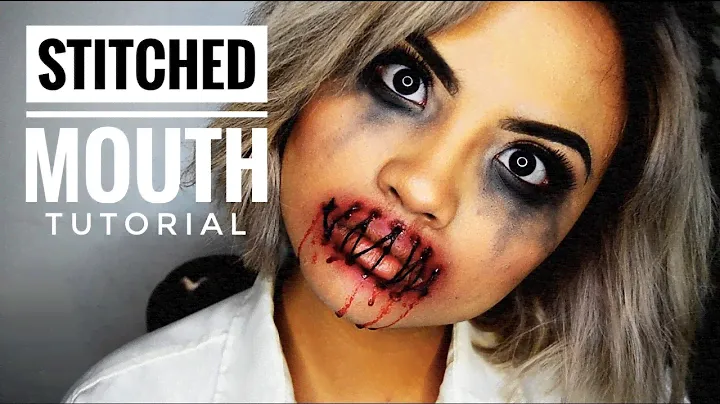 BLOODY STITCHED MOUTH Halloween Makeup Tutorial || itskarlawithak