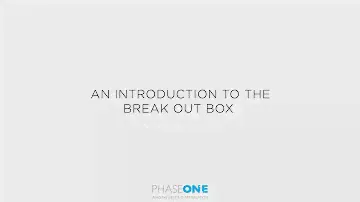 Support | Break out box overview | Phase One