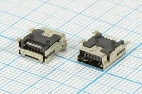 L-KLS1-229-5FB-B, Гнездо USB тип B на плату угловое, монтаж SMD, 5 контактов; №2625 K гн miniUSB \B\5P4C\плат\угл\ SMD\L-KLS1-229-5FB-B\-0